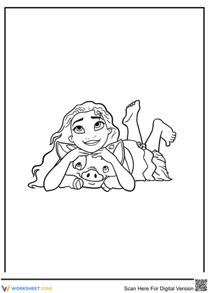 Dreamy Moana Creative Worksheet