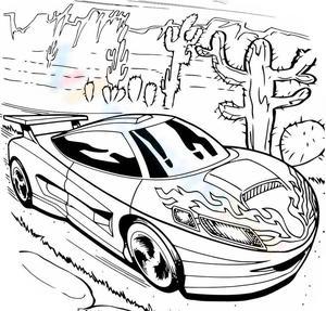 Car Near Cacti Worksheet