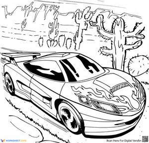 Car Near Cacti Worksheet