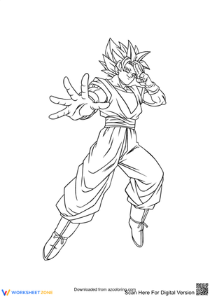 Super Cool Goku Worksheet