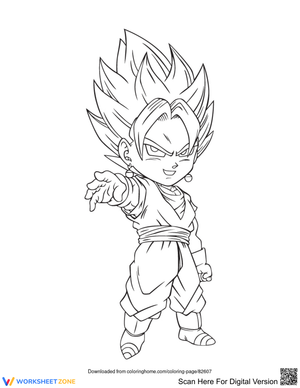 Goku Character Portrait Worksheet
