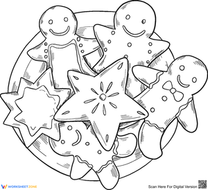 Plate with Gingerbread Worksheet