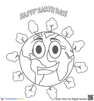 Happy Earth Day Coloring Page | Essential Printable