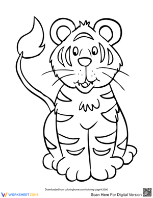 Learn with Little Tiger Worksheet