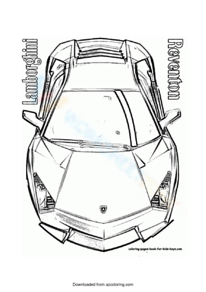 Lamborghini Picture Worksheet for Car Enthusiasts