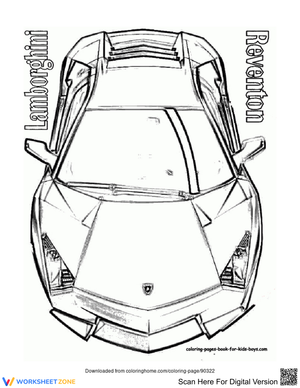 Lamborghini Picture Worksheet for Car Enthusiasts