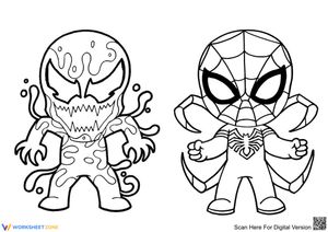Spider-Man, Venom & Carnage Worksheet