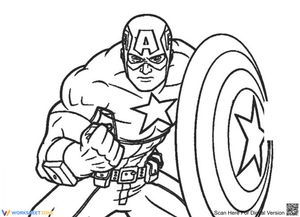 Brave Captain America Worksheet