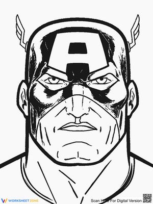 Cool Captain America Scene Worksheet