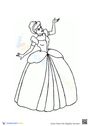 Princess Coloring Sheet: Cinderella
