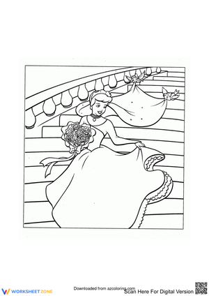 Cinderella Coloring Page | Printable PreK-1 Worksheet