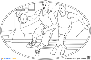 Basketball Players Action Worksheet