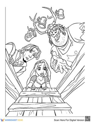 Grade K Printable Rapunzel Characters Page