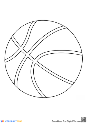 Basketball Coloring Sheet for Kids