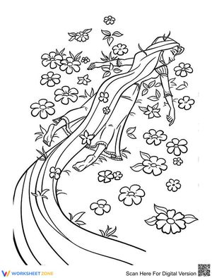 Printable Rapunzel Coloring Page | Kindergarten Art