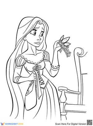 Rapunzel and Crown Worksheet