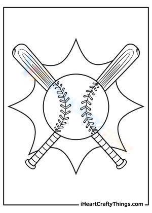  Baseball Coloring Page