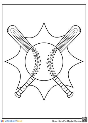  Baseball Coloring Page