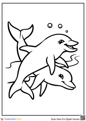 Happy Dolphins Marine Worksheet