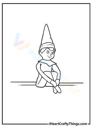 Smiley Elf on the shelf