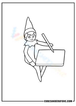 Drawing Elf on the shelf