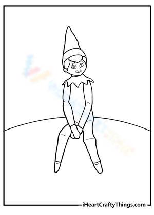 Sitting Elf on the shelf