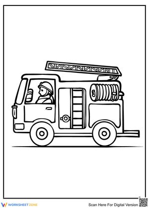 Fire Truck Photo Worksheet