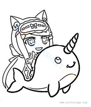 Gacha Life Girl and Unicorn Art