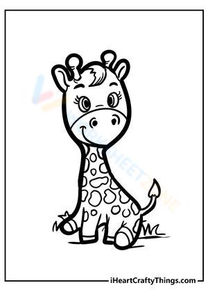 Adorable Giraffe Activity Sheet