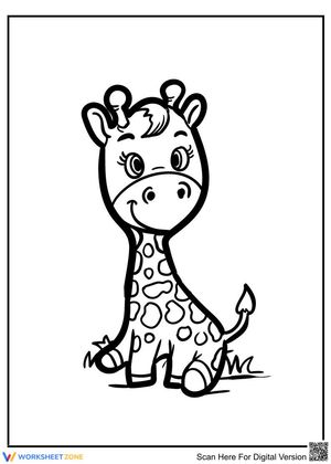 Adorable Giraffe Activity Sheet