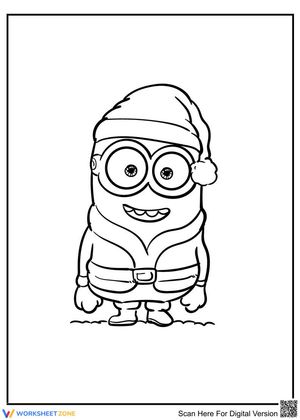 Santa Minion Holiday Learning Sheet