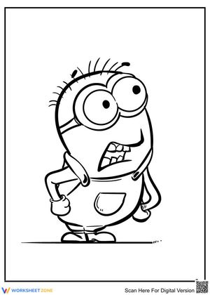 Angry Minion Coloring Page | Essential Grade K-5 Art
