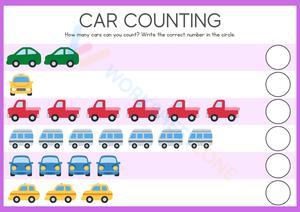 Car Counting Worksheet