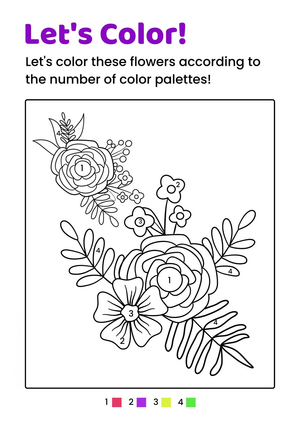 Kindergarten Color by Number Worksheet | Essential Math
