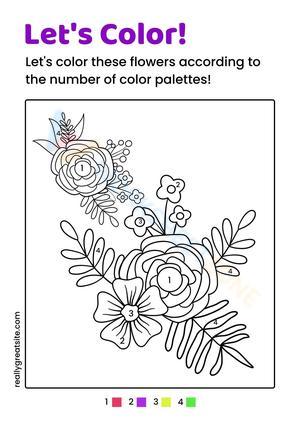 White and Purple Line Art Coloring Worksheet