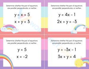 Parallel or Perpendicular Math Worksheet