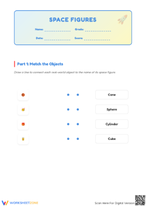 Space Figures Worksheet | Essential Grade 2 Geometry