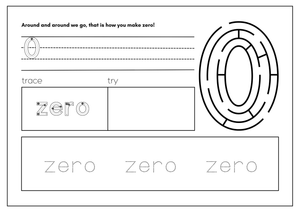 Number Zero Worksheet | Essential Grade K Math