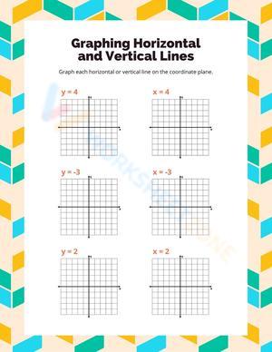 Graphing Horizontal & Vertical Lines Math Worksheet