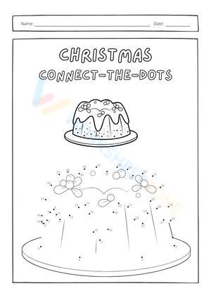 Christmas Connect-The-Dots Pudding Worksheet