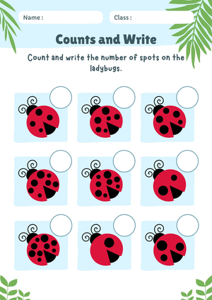 Count and Write Number Activity