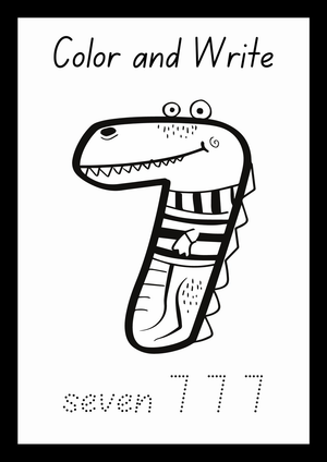 Printable Number Seven Worksheet | Kindergarten Math