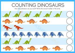 Dinosaur Counting Worksheet