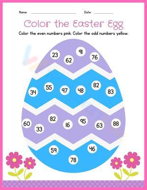 Even and Odd Numbers Printable Worksheet | Grade 2 Math