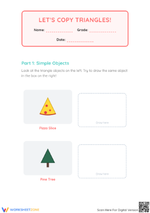 Printable Triangle Drawing Worksheet | Kindergarten Math