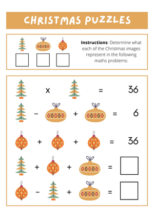 Printable Christmas Math Worksheet | Grade 5 Puzzles