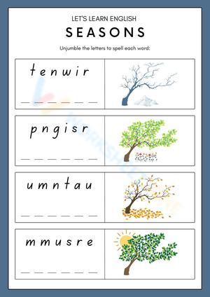 ESL Spelling Seasons