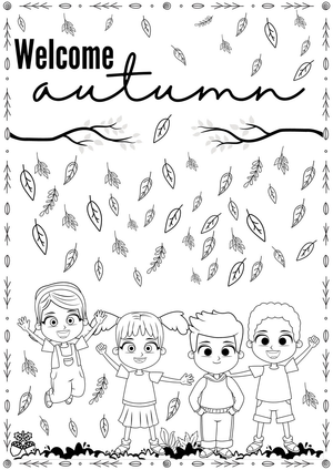 Autumn Coloring Page | Printable Grade K Seasonal