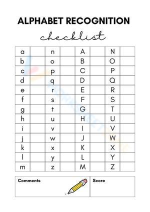 Letter Recognition Assessment