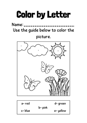Coloring Pictures Using Letters as Guide